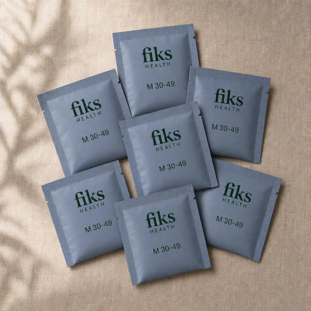 Steel blue Fiks sachet for Male 30–49